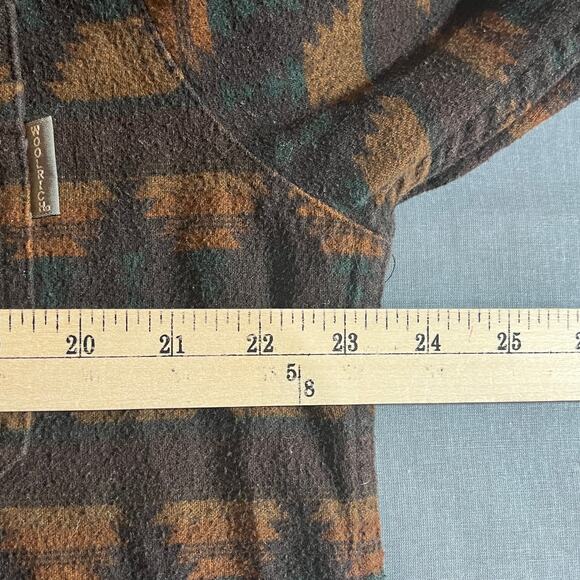 Woolrich Shirt Mens Large Brown Aztec Southwestern Flannel‎ Button Long Sleeves - Picture 9 of 9